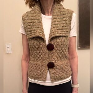 Sportsgirl Oatmeal Flecked Sweater Vest
